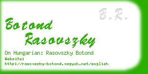 botond rasovszky business card